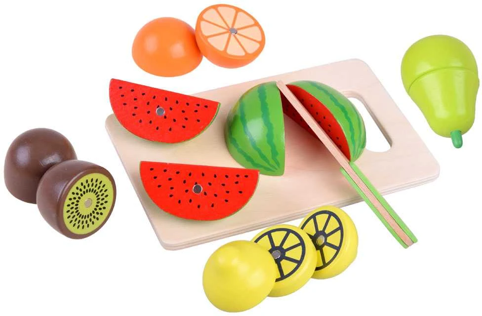 Jokomisiada Wooden fruit and vegetable cutting board with magnet, BOX, knife, ZA4121