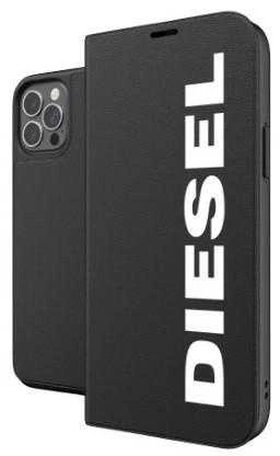 Diesel Booklet Dėklas Core Apple iPhone 12 12 Pro juoda-baltos spalvos juodos spalvos-baltos spalvos 42486