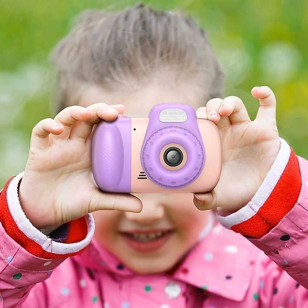 Digital kids camera Hoco 2MP 2,4" Full HD DV201 pink