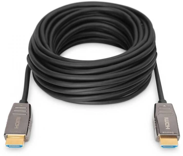 Assmann Electronic ASSMANN HDMI AOC Hibridinio pluošto jungties kabelis Tipas AM/M 10m UHD 8K60Hz CE auksinis bl