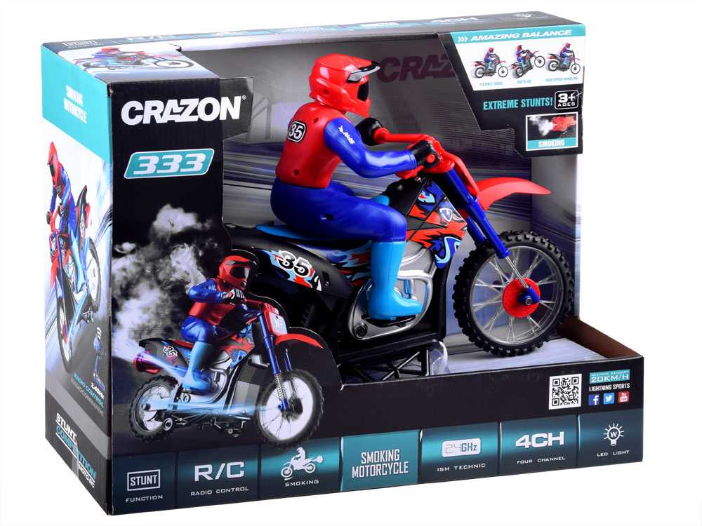 Jokomisiada Dirt bike CROSS dūmų šviesos garsas RC0564