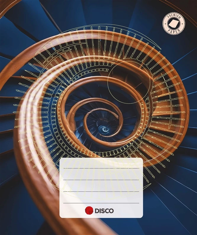 Sąsiuvinis Disco Premium School, 32 lapų, linijomis