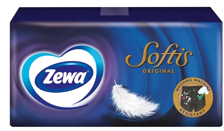 Vienkartinės nosinaitės ZEWA SOFTIS, 4 sl., 9 vnt.