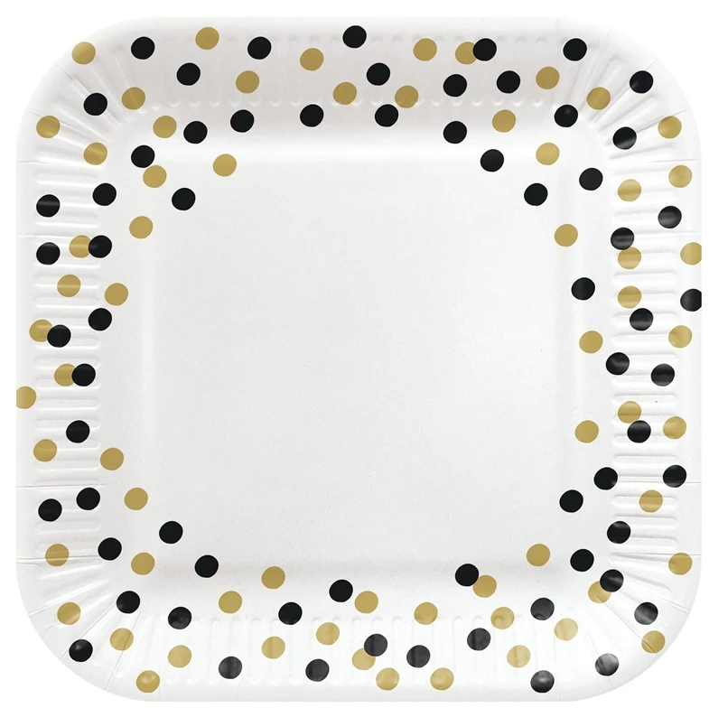 Vienkartinės lėkštės PAW Confetti, 23 cm, 8 vnt.