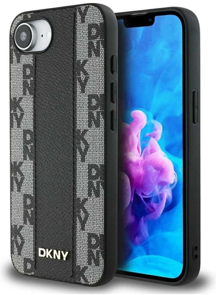 DKNY odinis languotas monofoninis dėklas MagSafe iPhone 16e - Juodas