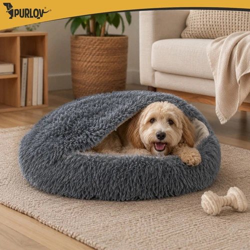 Dog/cat bed 70cm - plush Purlov