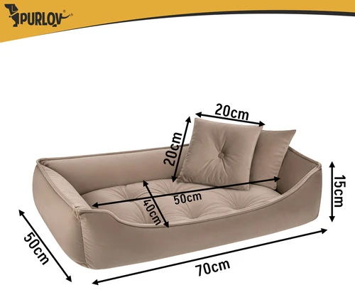 Dog/cat bed 70x50cm Purlov