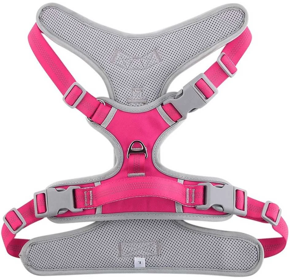 Oem Dog harness OXFORD B dydis L pink pilkas