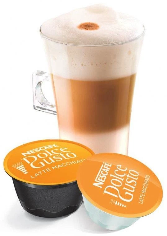 Nescafe Kavos kapsulės DOLCE GUSTO LATTE MACCHIATO CARAMEL, 8+8 vnt.