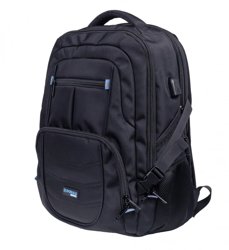 DONAU TRAVEL Amsterdam Nešiojamas kompiuteris backpack 17" 35 l USB + cable juodas