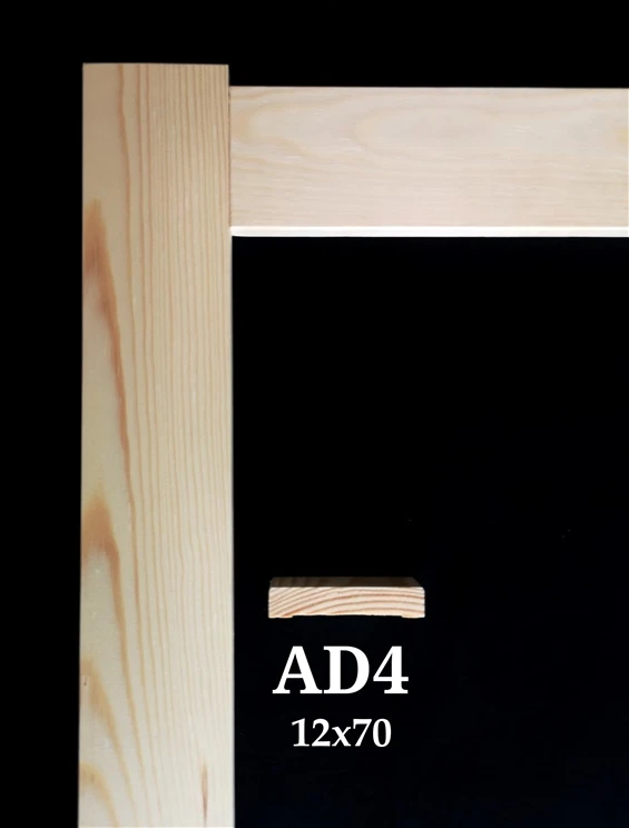 Door trim AD4. 220 cm x 7 cm x 1.2 cm. pine