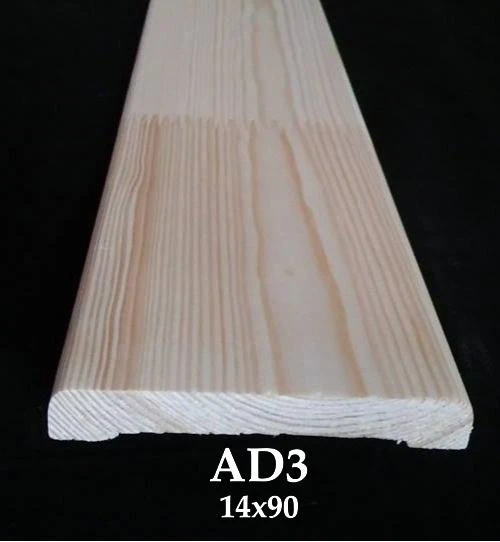 Door trim AD43. 230 cm x 9 cm x 1.4 cm. pine