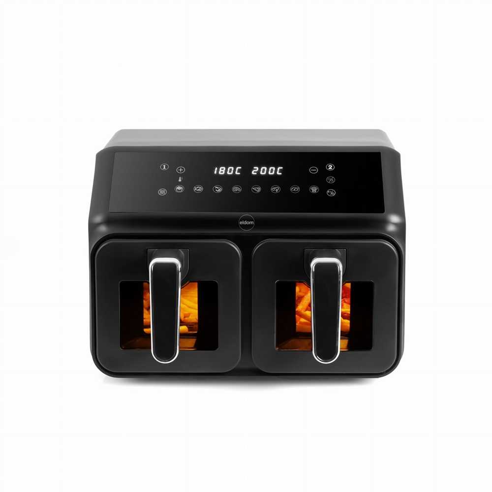 Eldom dviguba neriebi gruzdintuvė, 2200 W, talpa 8 l, LED ekranas