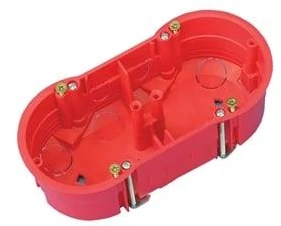 Montavimo dėžutė dvivietė Pawbol A.0010A, 68 x 46 mm