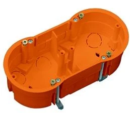 Montavimo dėžutė dvivietė Pawbol A.0010P, 68 x 46 mm