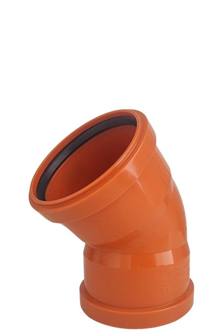 Lauko kanalizacijos dvimovė alkūnė Magnaplast, Ø 110 mm, 45°