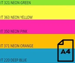 Double_A Spalvotas Neon popierius Double A, 75g, A4, 100 lapų, Rainbow 4, 5 Neon spalvų