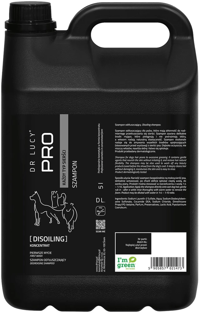 DR LUCY Pro Disoiling – dog Šampūnas – 5 l