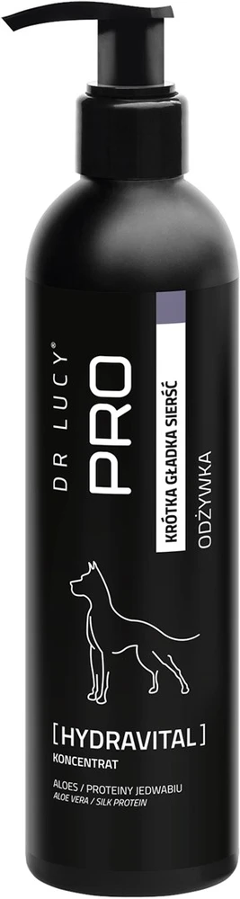Dr. Lucy Pro Hydravital drėkinantis kondicionierius – maitinamoji formulė trumpaplaukiams ir glotniems kailiams, 250 ml