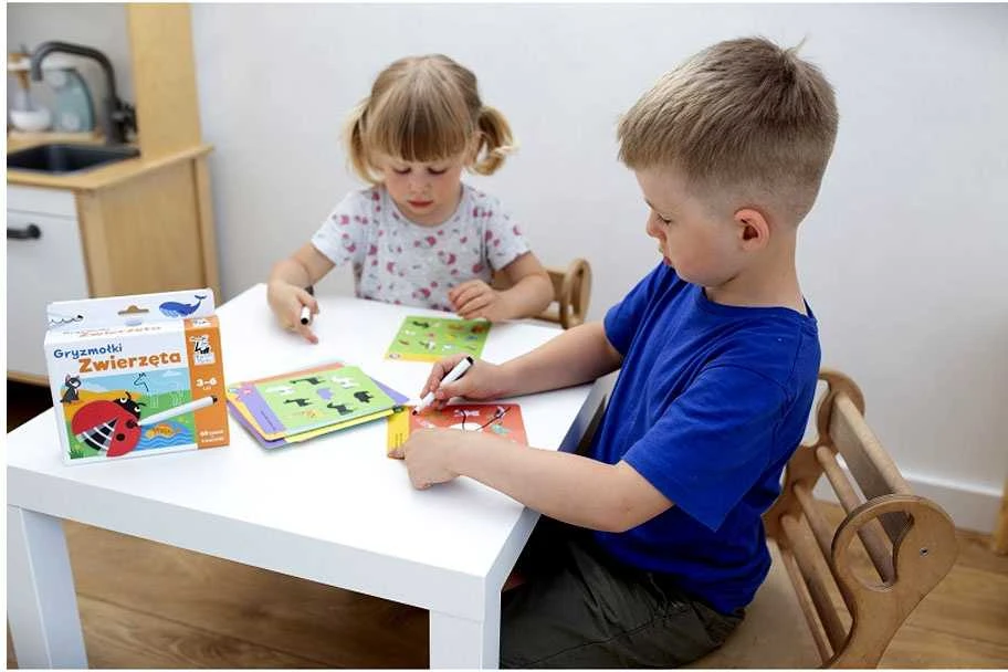 Kapitan Nauka Piešimo kortelės Doodles Gyvūnai 3-6L