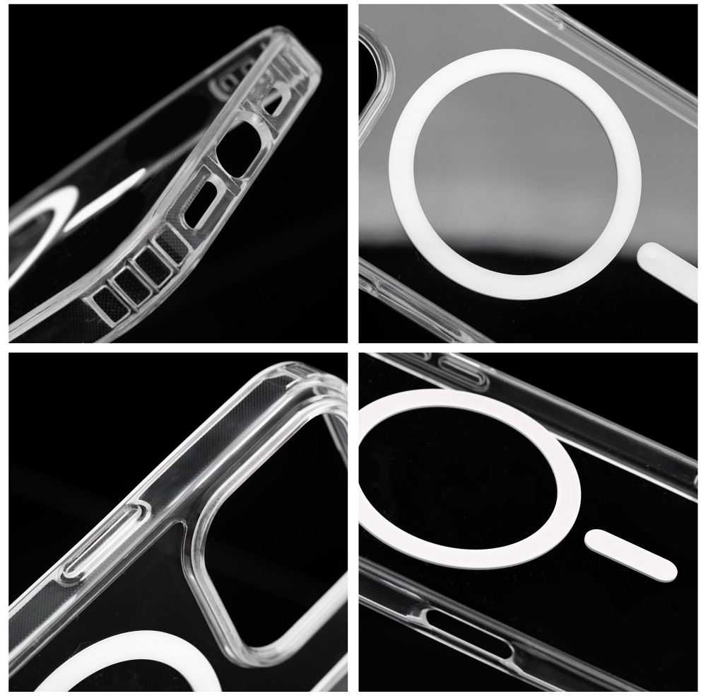 OEM dėklas, skirtas „iPhone 13 PRO“ „Drop Glue“ spalvotas žiedinis Mag dangtelis, suderinamas su „MagSafe“ baltais