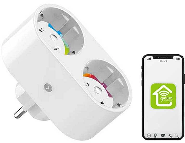 Gosund Nitebird Dvigubas išmanusis kištukas WiFi Gosund SP211 3500W 16A