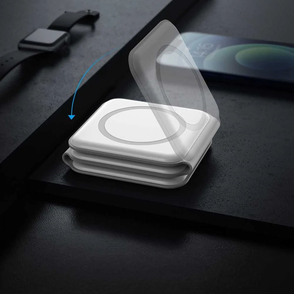 Įkroviklis indukcinė 3w1 Dudao A11N 15W - balta + kabelis USB-C / USB-C