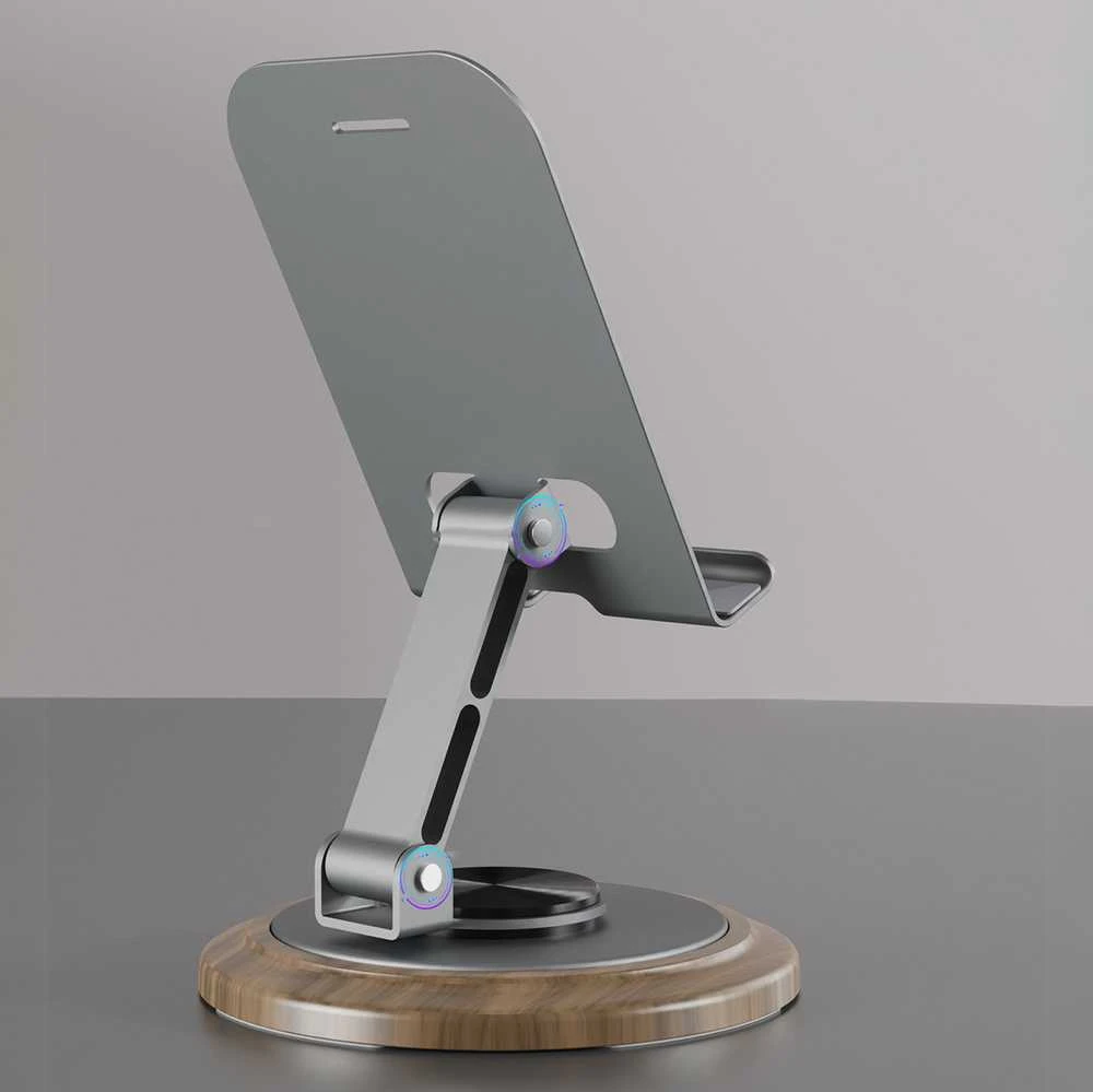 Dudao F17M 360° metalinis telefono stovas – pilkos spalvos