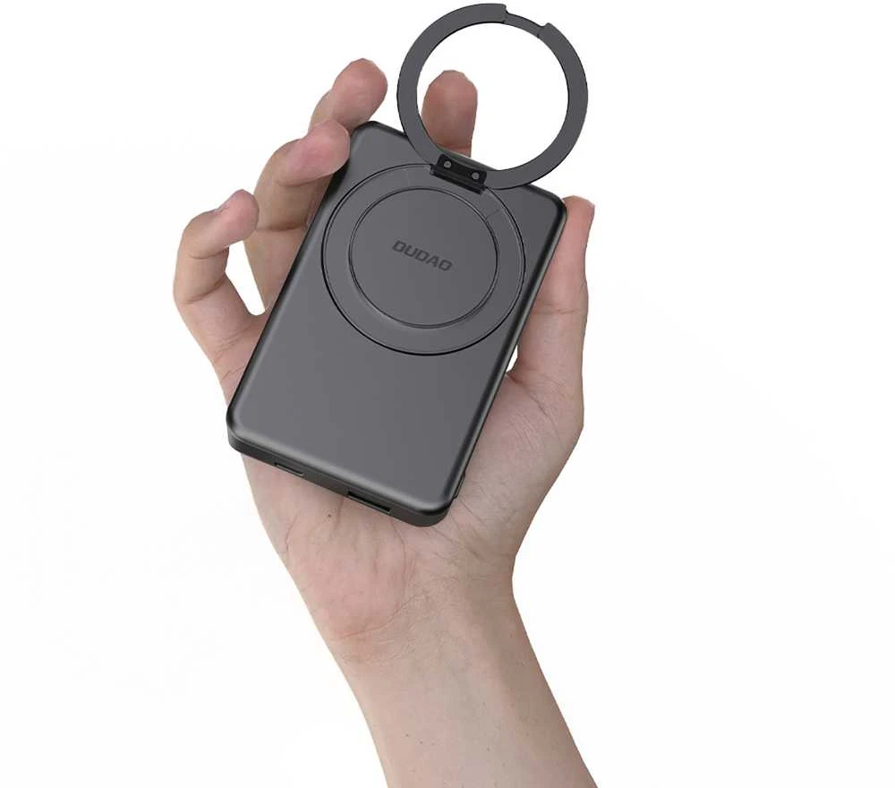 Dudao K28S 20W PD 5000mAh Powerbank su MagSafe is stoveliu – pilkos spalvos