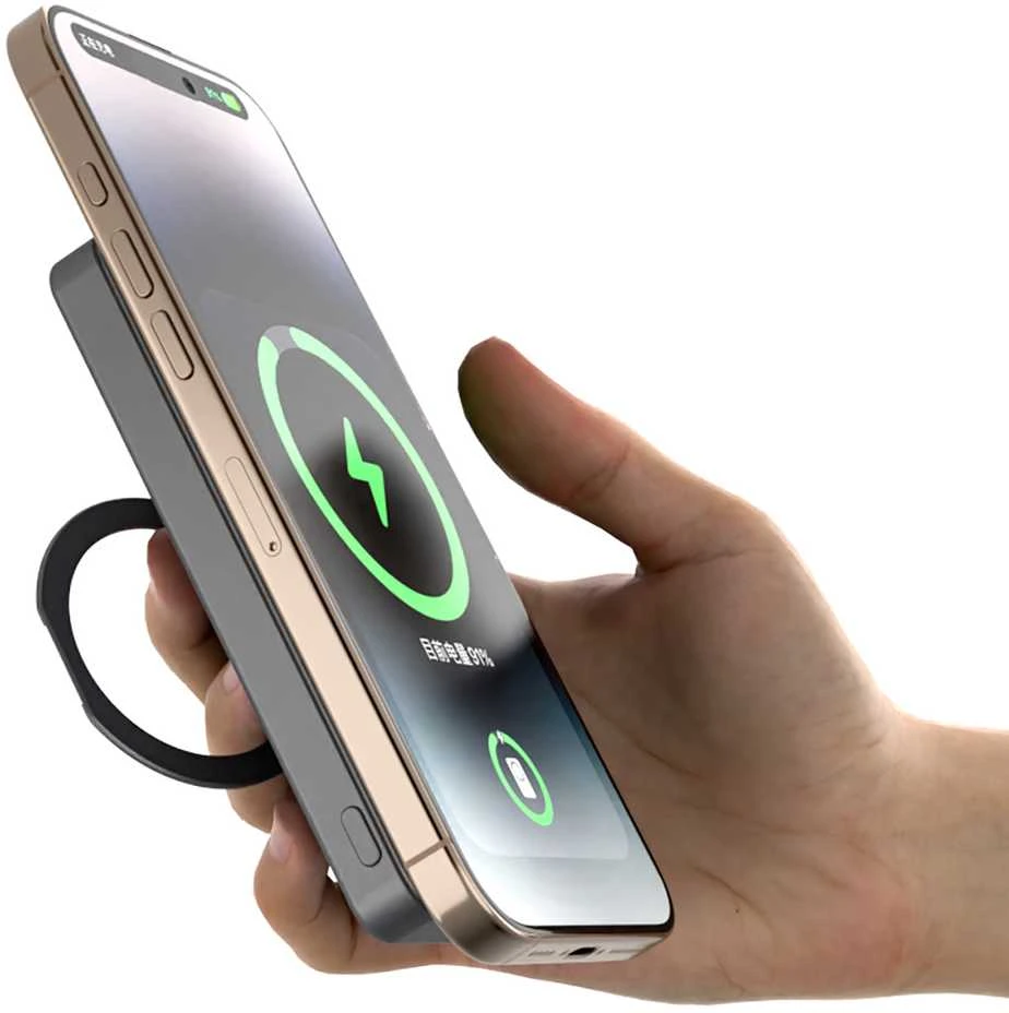 Dudao K28S 20W PD 5000mAh Powerbank su MagSafe is stoveliu – pilkos spalvos