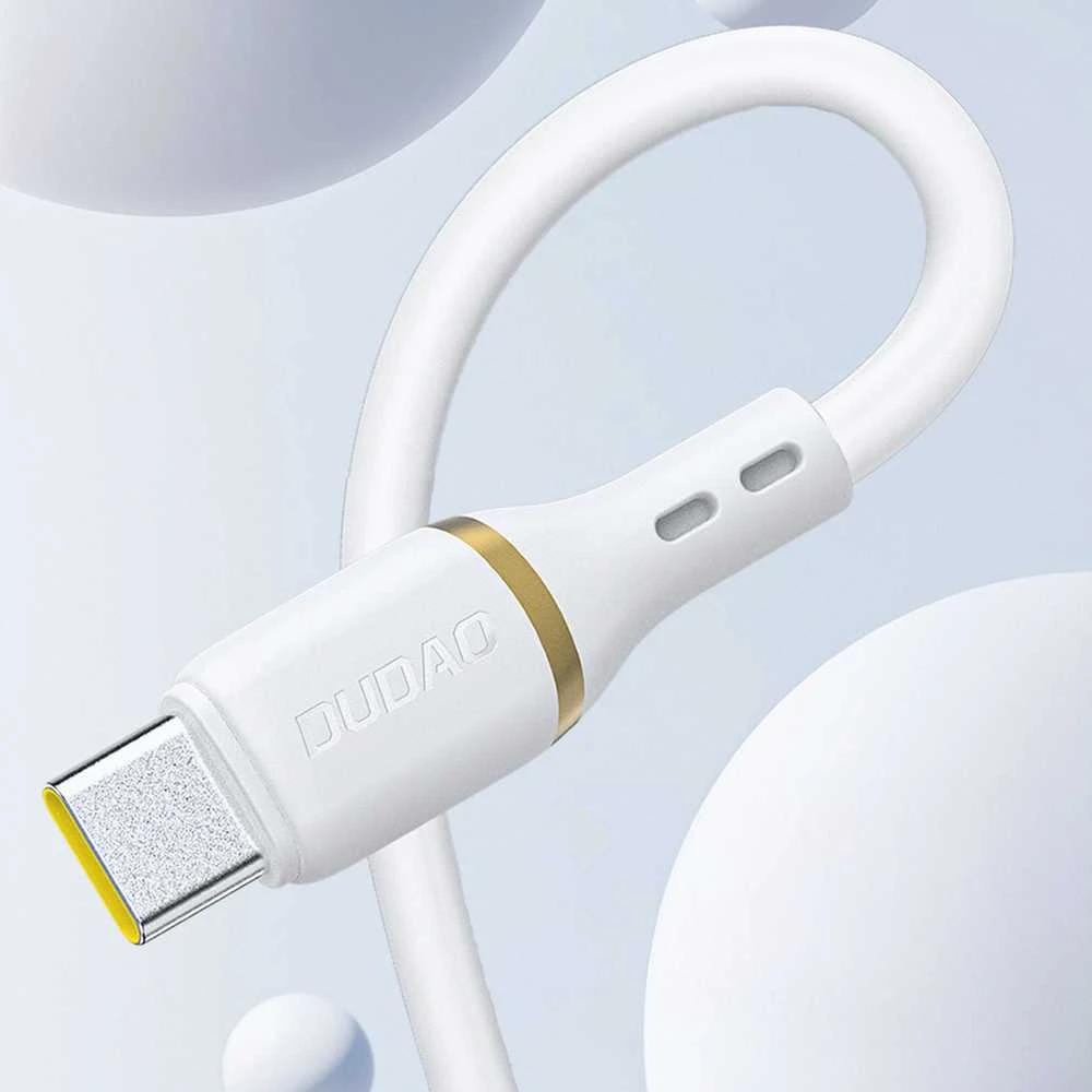 Dudao L25T USB-A - USB-C Silicone Cable 5A 1m - Baltas