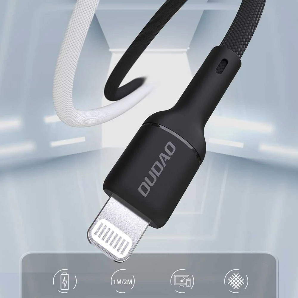Dudao L9X 30W USB-C – Lightning kabelis 1m – juodos spalvos