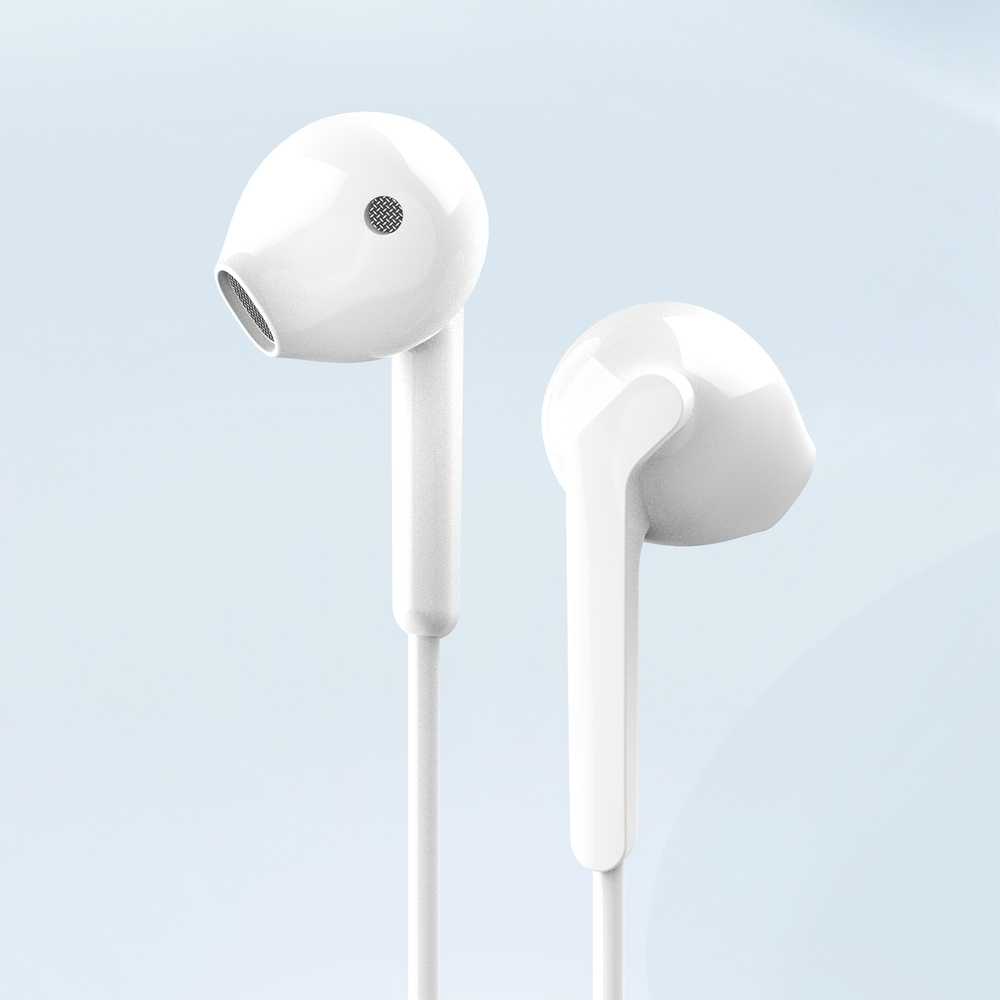 Dudao X3C į ausis įkišamos su laidu USB-C ausinės 1.2m - baltos spalvos