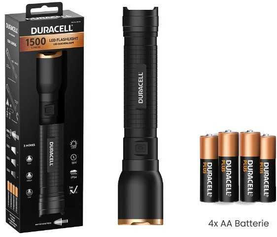 Duracell DF1500 Flashlight juodas