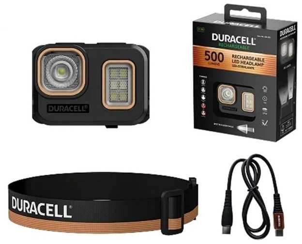 Duracell DH500R Headlamp juodas, oranžinis