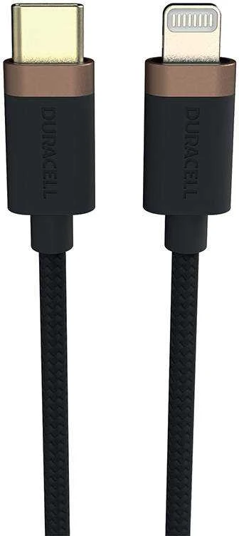 Duracell USB-C laidas skirtas Lightning 1m (juodas)