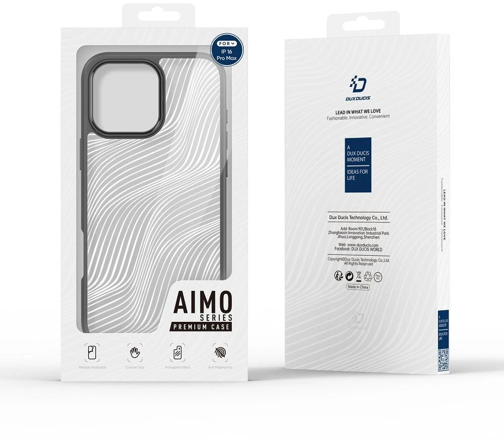 Dux Ducis dėklas AIMO MAG compatible su MagSafe skirtas iPhone 16 Pro Max juodos spalvos