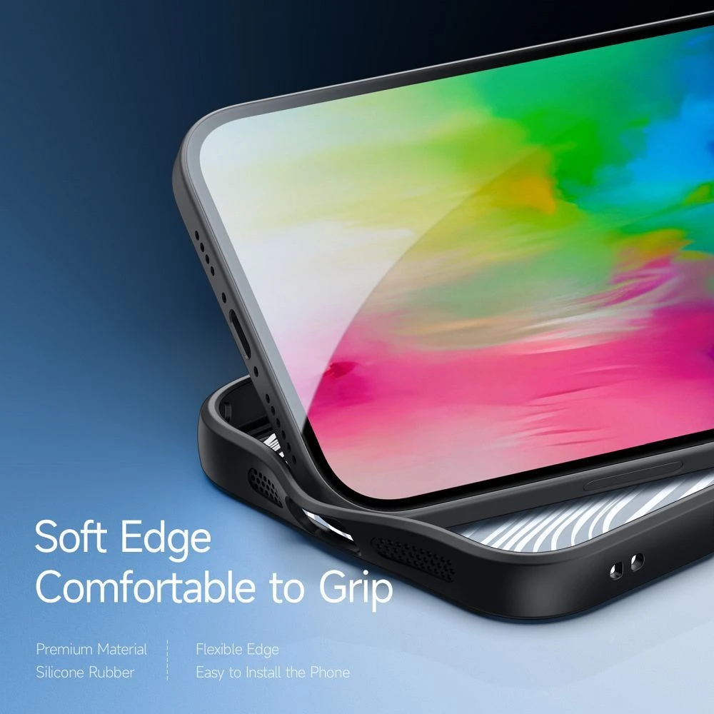 Dux Ducis dėklas AIMO MAG compatible su MagSafe skirtas Apple iPhone 16 juodos spalvos
