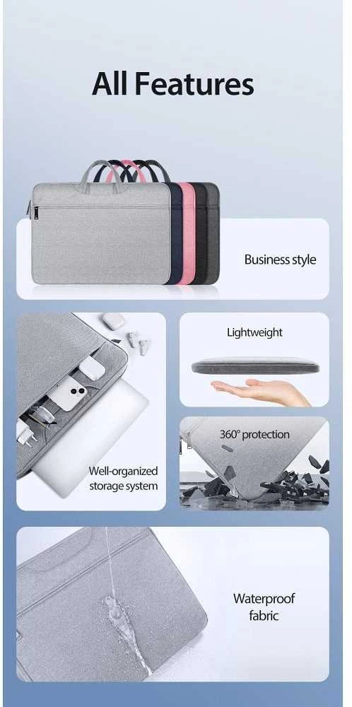 DUX DUCIS bag LBTC for laptop 15.5-16" Horizontal Handbag light pilkas