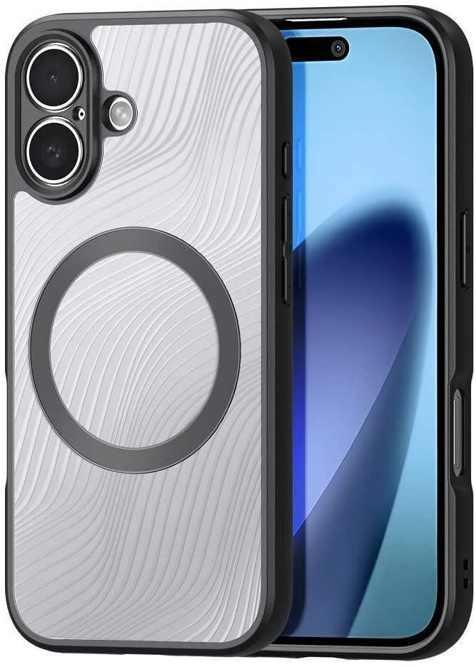 Dux Ducis Aimo Mag dėklas su Magnetic Ring skirtas Apple iPhone 17 – juodos spalvos