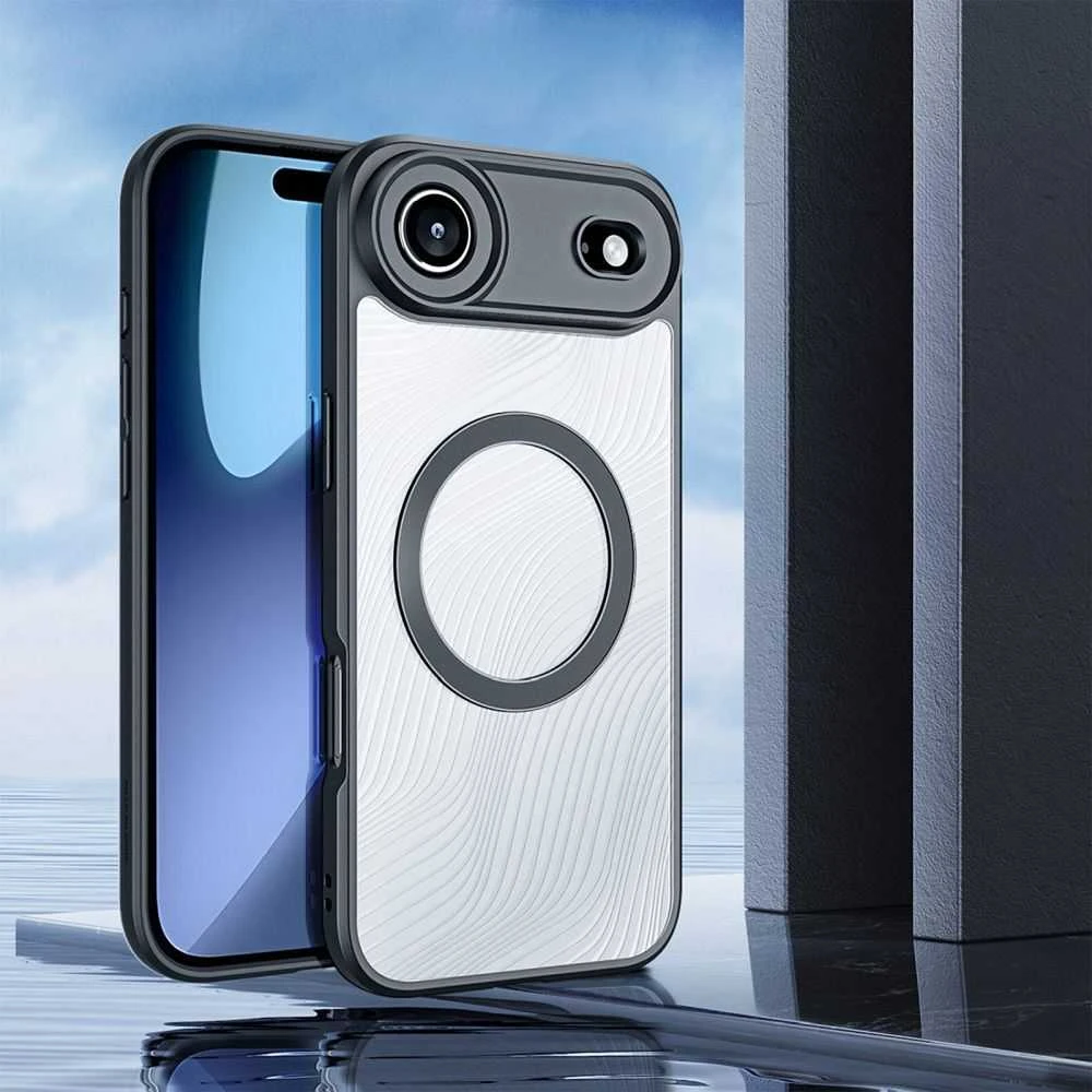 Dux Ducis Aimo Mag dėklas su Magnetic Ring skirtas Apple iPhone 17 Air – juodos spalvos