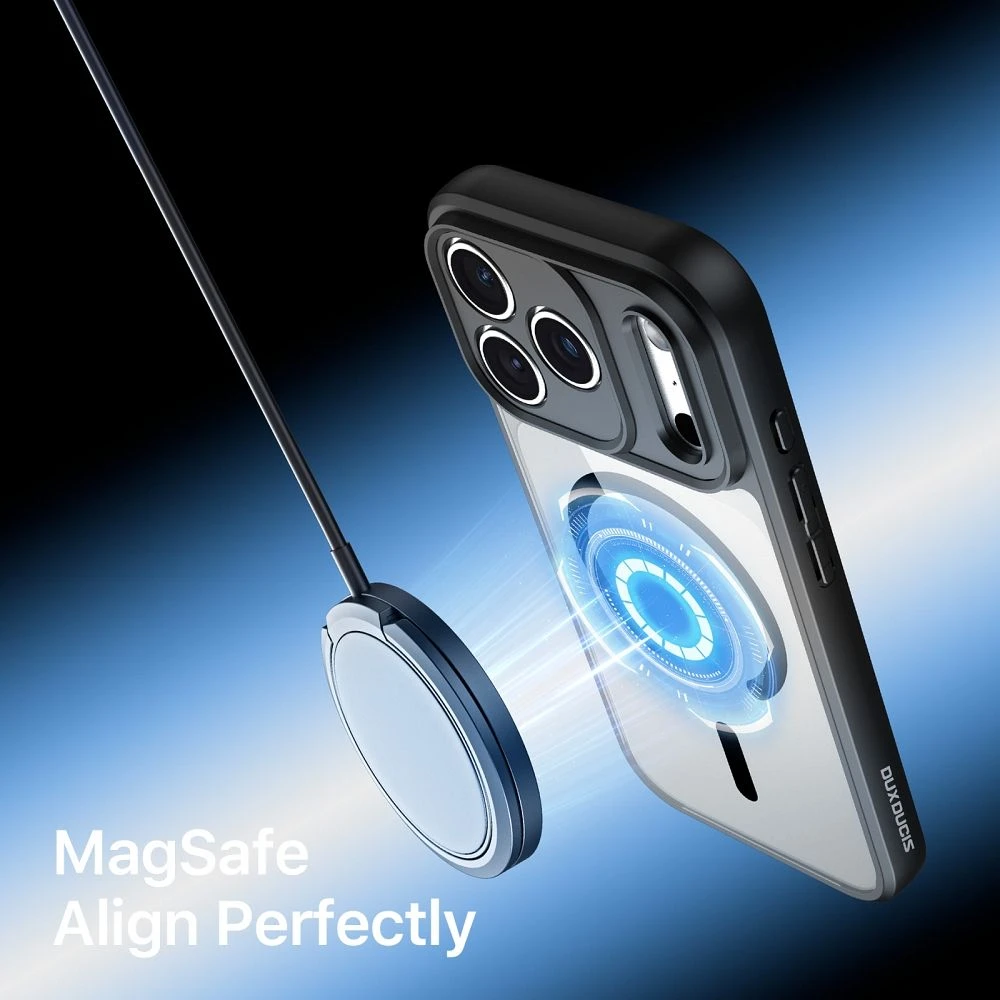 Dėklas DUX DUCIS case AIMO MAG compatible with MagSafe for iPhone 17 Pro / 18 Pro juodas