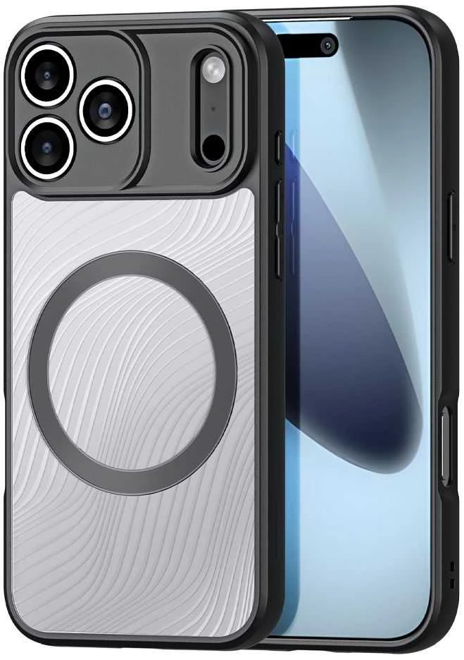 DUX DUCIS dėklas AIMO MAG, suderinamas su „MagSafe“, skirtas IPHONE 17 PRO MAX, juodas