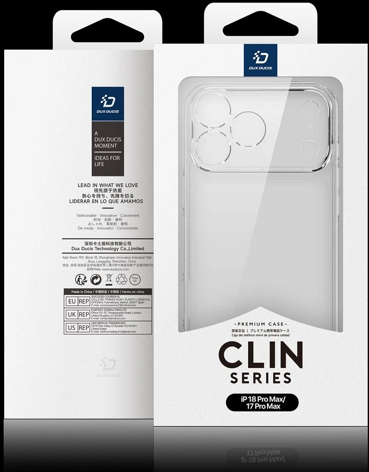 Dėklas DUX DUCIS case CLIN for iPhone 17 Pro Max / 18 Pro Max transparent