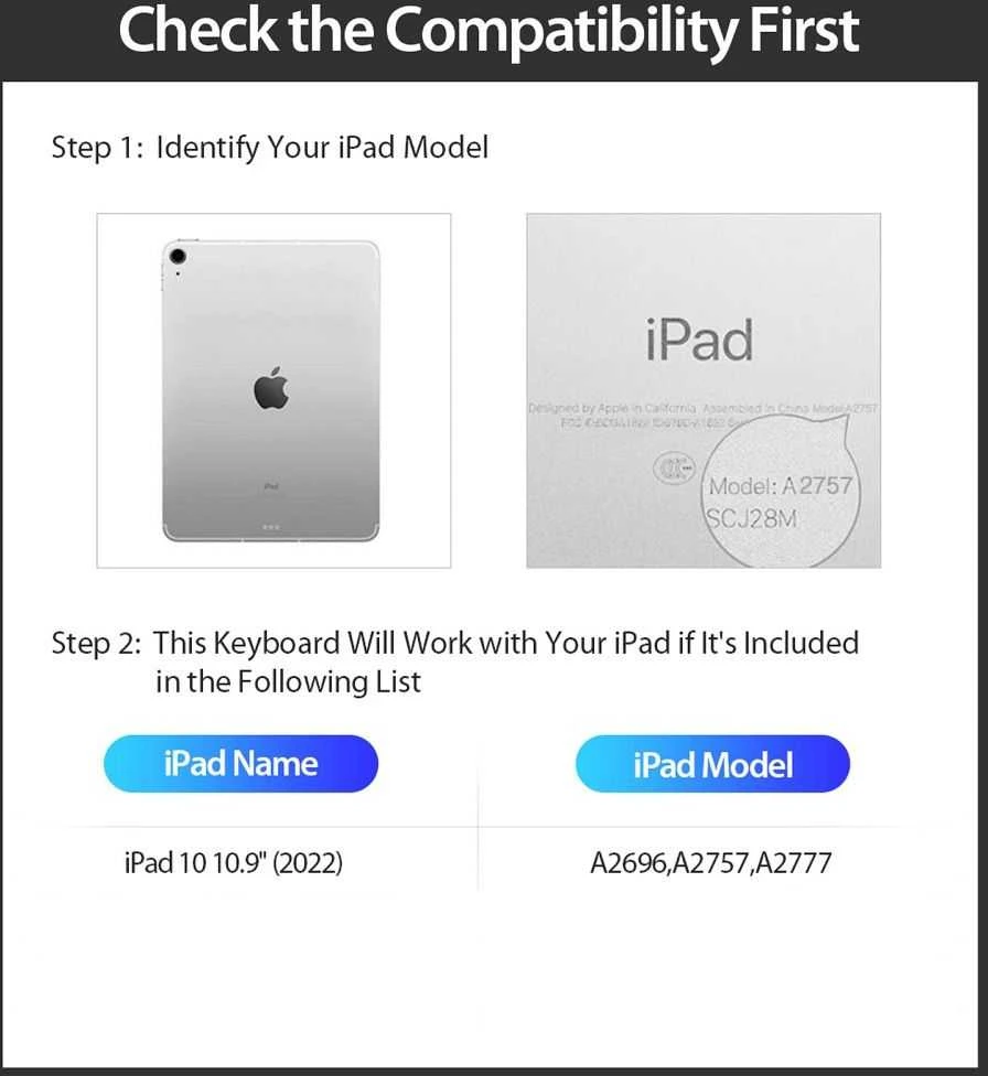 Dux Ducis DK Series dėklas su Bluetooth klaviatūra Apple Apple iPad 10 (2022) - juodos spalvos