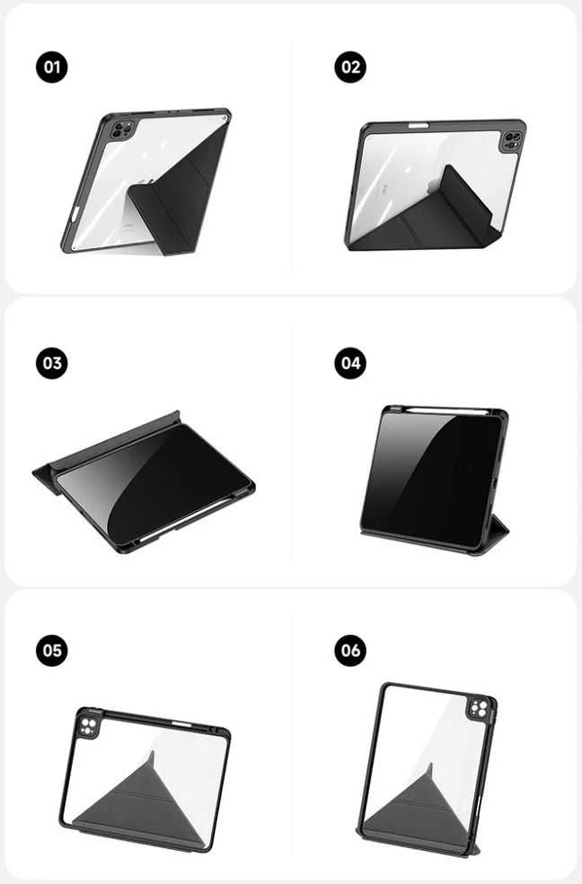 DUX DUCIS dėklas MAGI su pieštuko laikikliu iPad Pro 11 (2018/2020/2021/2022) juodas