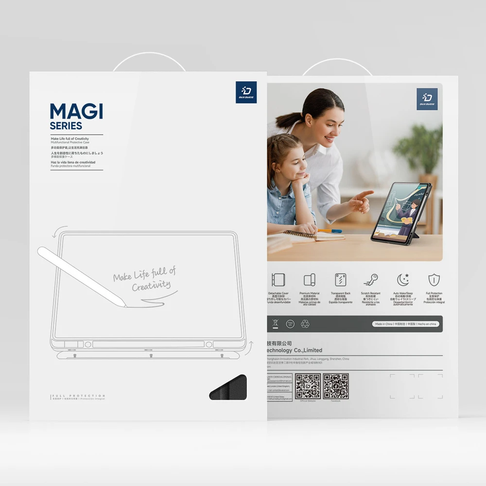 Dux Ducis Magi dėklas iPad Pro 11" (2024/2025) su stovu – juodas