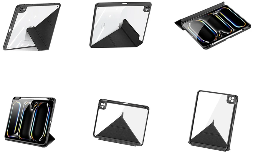Dux Ducis Magi dėklas iPad Pro 11" (2024/2025) su stovu – juodas