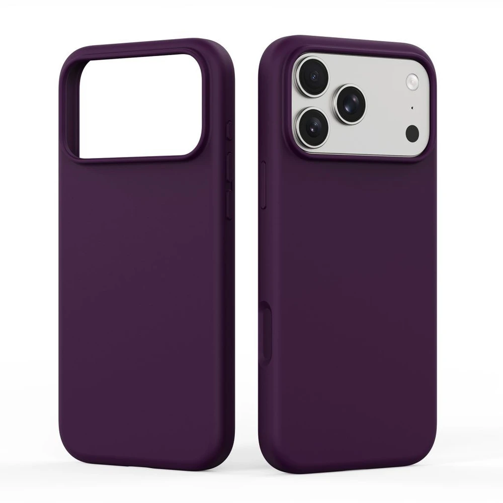Dėklas DUX DUCIS case PIEL LIQUID SILICONE compatible with MagSafe for iPhone 18 Pro/17 Pro burgundy