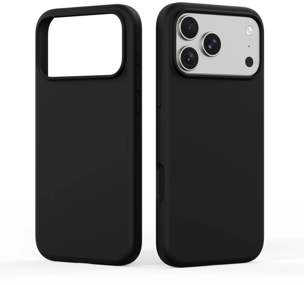 Dėklas DUX DUCIS case PIEL LIQUID SILICONE compatible with MagSafe for iPhone 18 Pro/17 Pro juodas